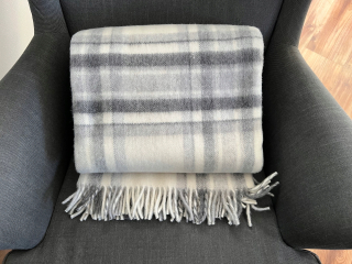 Prikrývka, prehozy na posteľ - Plad vlnená prikrývka s strapcami 155x205 100% vlna