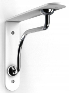 Konzola, držiak na police - Podpora police Palladio, White Chrome 23 cm