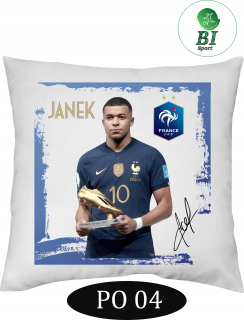 Vankúš na spanie - Bi Sport Mbapp vankúš 40x40 cm mikrovlákno