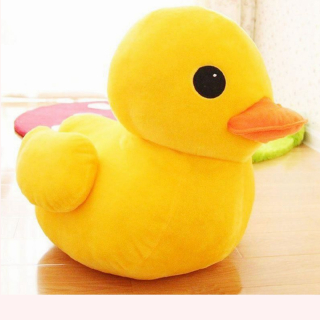 Vankúš na spanie - Valcový vankúš - žltá žltá kačica 50 cm
