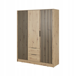 Šatníková skriňa do študenskej izby - Pasné tri -hlavné šatníky Lamele 155 Oak Artisan