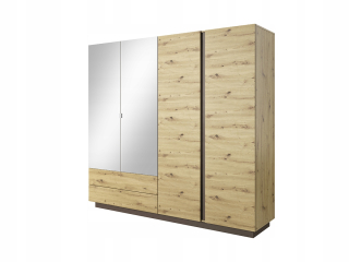 Šatníková skriňa do študenskej izby - Ralph Artisan 220 zrkadlové priestranné šatník pre spálňu