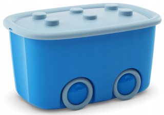 Úložný box pre deti - Kontajnerová skrinka pre detské hračky Funny Blue