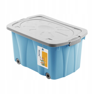 Úložný box pre deti - Priestranný 49L kufra pre modrú detskú izbu