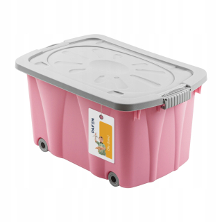 Úložný box pre deti - Priestranný 49L kufra pre ružovú detskú izbu