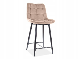 Barová stolička do kuchyne - Half-Hokeh Half Hocker Chic H-2 Velvet Beige