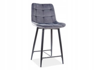 Barová stolička do kuchyne - Half-Hokeh Half Hocker Chic H-2 Velvet Grey