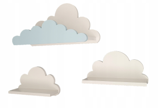 Polica do detskej - Cloud Skladová sada 3 kusov Venezja - Premium