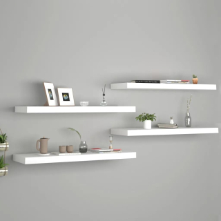 Polica do detskej - Polička na rezorki 4 ks biela 80x23,5x3.8 MDF