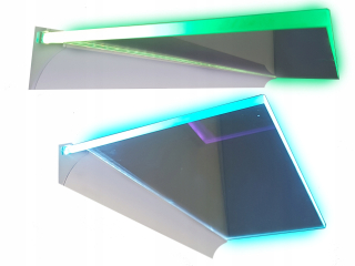 Kúpeľňová polica - LED sklenená polica RGB 60x20x0,8 cm