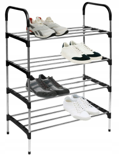 Botník do predsiene - Elena Black-Srebrna Shoe Poličky