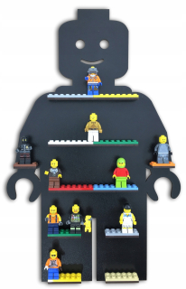 Polica do detskej izby - Polica minifigure, bude sa prispôsobiť až 30 figúrkam