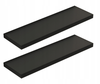 Polica do detskej izby - Čierna samovish Wall Poličky 2 ks sady 50x15
