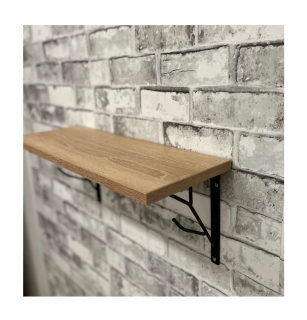 Polica do detskej izby - Závesné poličky podkrovie Industrial Oak 82 cm