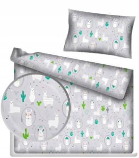 Kompletný set posteľných obliečok - Posteľná bielizeň 100x135 šedá Alpaka