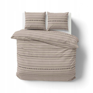 Kompletný set posteľných obliečok - Posteľná bielizeň 160x200 boho prírodná 003 béžová