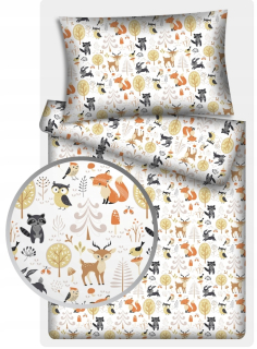 Kompletný set posteľných obliečok - Posteľná bielizeň 160x200 Letný les