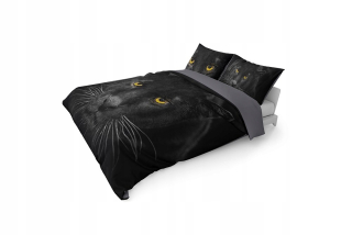 Kompletný set posteľných obliečok - Čierna posteľná obliečka Čierny leopard