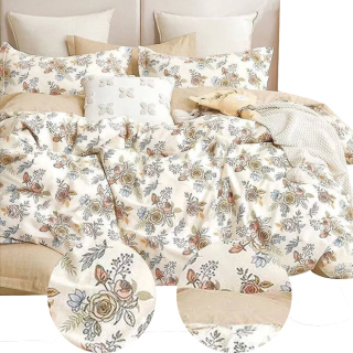 Kompletný set posteľných obliečok - Posteľná bielizeň 160x200 +vankúše Skutočné bavlnené kvety