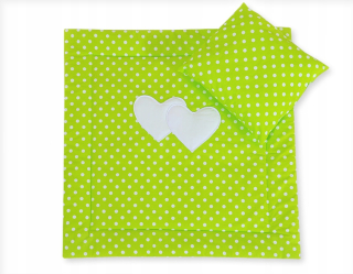 Baldachýn - Posteľná bielizeň 2-CZ 75x75 cm novorodenca Square- Bia Hearts