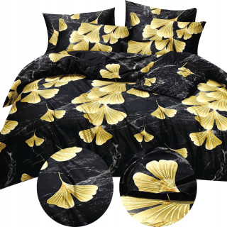 Kompletný set posteľných obliečok - Posteľná bielizeň 200x220 +2 Poczewki 70x80 List