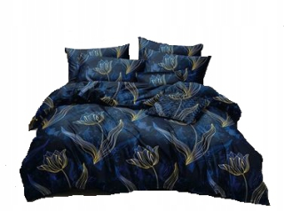 Kompletný set posteľných obliečok - Posteľná bielizeň 220x200 + 2x70x80 saténové vzory