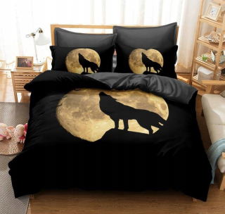 Kompletný set posteľných obliečok - Bavlnená obliečka 140x200 vlk