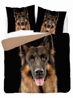 Kompletný set posteľných obliečok - Bavlnená podstielka nemecký pastier 220x200