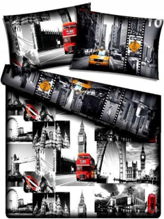 Kompletný set posteľných obliečok - Ewox London a New York Bedding 160x200 3el.