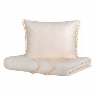 Kompletný set posteľných obliečok - Fringe Bedding Béžová béžová 220x200 cm homla