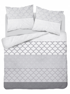 Kompletný set posteľných obliečok - Flanel podstielka 160x200 Popiel Ornament
