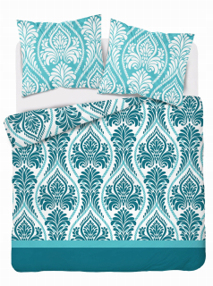 Kompletný set posteľných obliečok - Flanel Bedding 160x200 Tyrkysová ozdoba