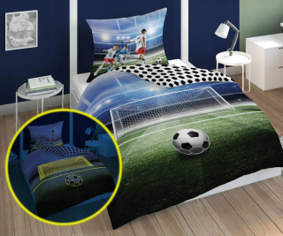 Kompletný set posteľných obliečok - Fluorescenčná podstielka 100%bavlna 160x200 ihrisko