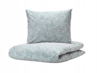 Kompletný set posteľných obliečok - Ikea TradKrassula 150x200 biela/modrá posteľná bielizeň