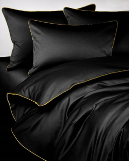 Kompletný set posteľných obliečok - Maro Home Black Bedwing so zlatohnedou 160x200