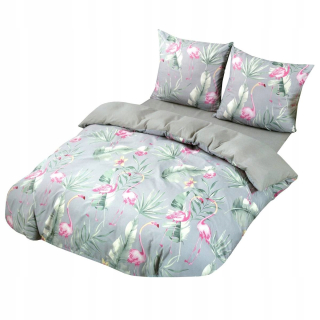 Kompletný set posteľných obliečok - Sada podstielky 220 x 200 cm listy Navy Blue Holland