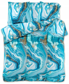 Kompletný set posteľných obliečok - Mramorová posteľná bielizeň 200x220 LAZUR 2214 - 200x220