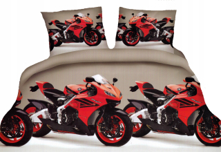 Kompletný set posteľných obliečok - Milano 160x200 podstielka s motorovým listom