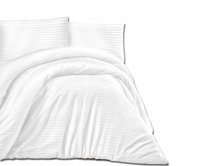 Kompletný set posteľných obliečok - Saténová podstielka Lux 160x200 biela