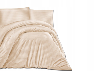 Kompletný set posteľných obliečok - Saténová posteľná bielizeň lux 200x220 capuccino