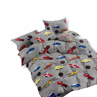 Kompletný set posteľných obliečok - Saténové podstielky160x200 Cars 1909 - 160x200