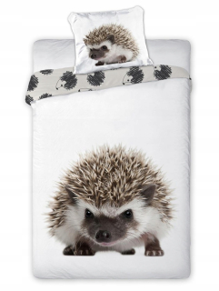 Kompletný set posteľných obliečok - Bavlnená podstielka 160x200+1p70x80 Zvieratá Hedgehog