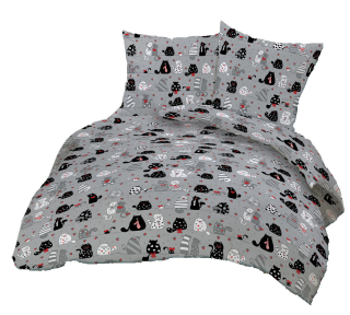 Kompletný set posteľných obliečok - Bavlnená podstielka 160x200 bavlna u mačiek 061SZC