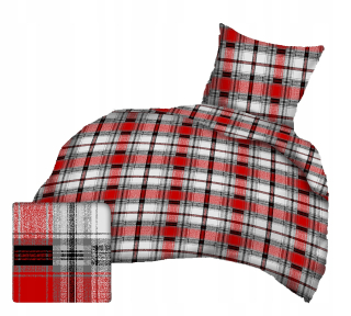 Kompletný set posteľných obliečok - Bavlnená podstielka 160x200 vankúš 252red