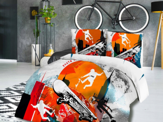 Kompletný set posteľných obliečok - Bavlnená podstielka 61507/1 140x200 +panel 1x70x80