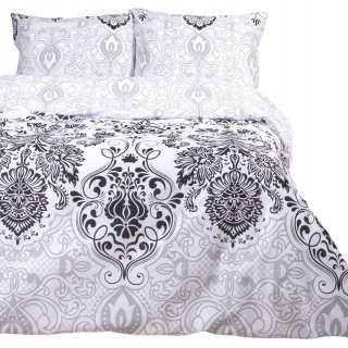 Kompletný set posteľných obliečok - Ikea Clatterkalla Boint 150x200 biely zelený list