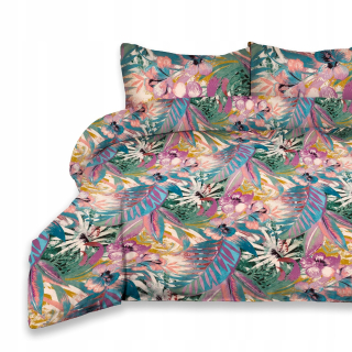 Kompletný set posteľných obliečok - Bavlnená obliečka na havaj kvety vzor 160x200cm