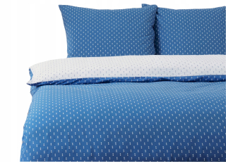 Kompletný set posteľných obliečok - Bavlnená obliečka modrý slimee 160x200 cm