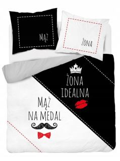 Kompletný set posteľných obliečok - Spálňa posteľná bielizeň 160x200 manželka manželka
