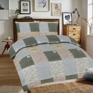 Kompletný set posteľných obliečok - Bavlnená flanelová podstielka 160x200 + 2x70x80 TM023